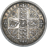 1849 Godless Florin - Victoria British Silver Coin - Nice