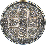 1849 Godless Florin (WW Obscured) - Victoria British Silver Coin - Very Nice