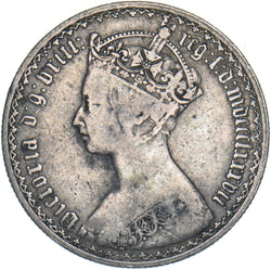 1887 Gothic Florin - Victoria British Silver Coin