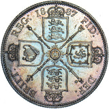 1887 Florin - Victoria British Silver Coin - Nice