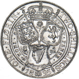 1895 Florin - Victoria British Silver Coin - Very Nice