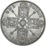 1921 Florin - George V British Silver Coin - Very Nice