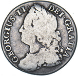 1743 Shilling - George II British Silver Coin