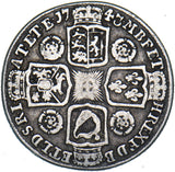 1743 Shilling - George II British Silver Coin