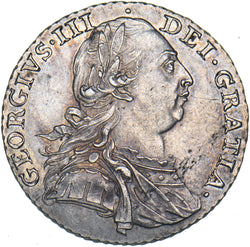1787 Shilling - George III British Silver Coin - Very Nice