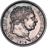 1816 Shilling - George III British Silver Coin - Very Nice