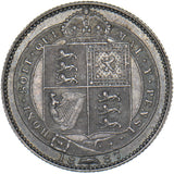 1887 Shilling - Victoria British Silver Coin - Very Nice