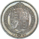 1887 Shilling (Scarce Dies 1A) - Victoria British Silver Coin - Superb