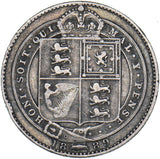 1889 Shilling (Small Head) - Victoria British Silver Coin - Nice