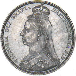 1889 Shilling - Victoria British Silver Coin - Very Nice