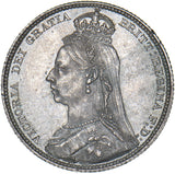 1889 Shilling - Victoria British Silver Coin - Very Nice