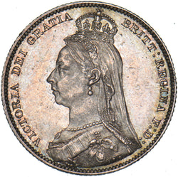 1889 Shilling - Victoria British Silver Coin - Very Nice