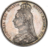 1889 Shilling - Victoria British Silver Coin - Very Nice