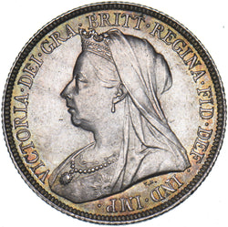 1895 Shilling (Small Rose) - Victoria British Silver Coin - Superb
