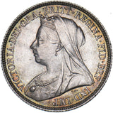 1895 Shilling (Small Rose) - Victoria British Silver Coin - Superb
