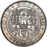 1895 Shilling (Small Rose) - Victoria British Silver Coin - Very Nice