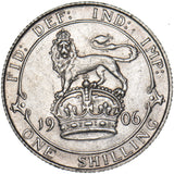 1906 Shilling - Edward VII British Silver Coin - Very Nice
