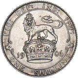 1906 Shilling - Edward VII British Silver Coin - Very Nice