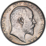 1906 Shilling - Edward VII British Silver Coin - Very Nice