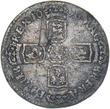 1696 Sixpence (Inverted A in GVLIELMVS) - William III British Silver Coin