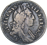 1696 y Sixpence (York Mint) - William III British Silver Coin - Nice
