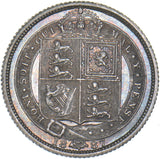 1887 Sixpence - Victoria British Silver Coin - Superb