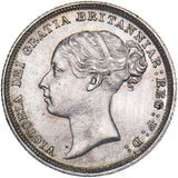 1887 Sixpence (Young Head) - Victoria British Silver Coin - Superb
