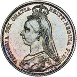 1887 Sixpence - Victoria British Silver Coin - Nice