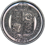 1887 Sixpence - Victoria British Silver Coin - Nice