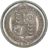 1887 Sixpence - Victoria British Silver Coin - Superb