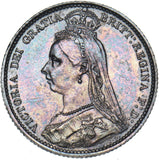 1887 Sixpence - Victoria British Silver Coin - Very Nice