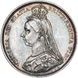 1889 Sixpence - Victoria British Silver Coin - Very Nice