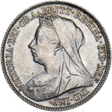 1893 Sixpence (Scarce Dies 2A) - Victoria British Silver Coin - Very Nice