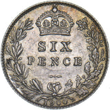 1900 Sixpence - Victoria British Silver Coin - Very Nice