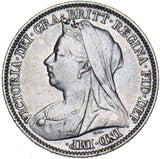 1900 Sixpence - Victoria British Silver Coin - Nice