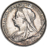 1901 Sixpence - Victoria British Silver Coin - Very Nice