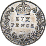 1910 Sixpence - Edward VII British Silver Coin - Very Nice