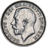 1915 Sixpence - George V British Silver Coin - Nice