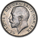 1916 Sixpence - George V British Silver Coin - Very Nice