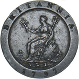 1797 Cartwheel Twopence - George III British  Coin - Nice