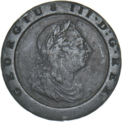 1797 Cartwheel Twopence - George III British  Coin
