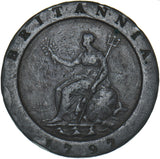 1797 Cartwheel Twopence - George III British  Coin