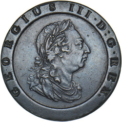 1797 Cartwheel Twopence - George III British  Coin - Very Nice