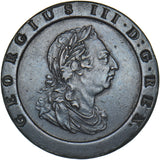 1797 Cartwheel Twopence - George III British  Coin - Very Nice
