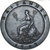 1797 Cartwheel Twopence - George III British  Coin - Very Nice