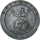 1797 Cartwheel Twopence - George III British  Coin - Nice