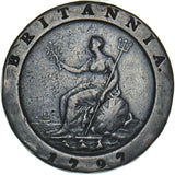 1797 Cartwheel Twopence - George III British  Coin