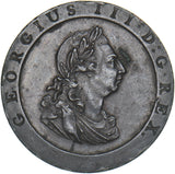 1797 Cartwheel Penny - George III British Copper Coin - Very Nice