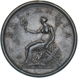 1807 Penny - George III British Copper Coin - Nice