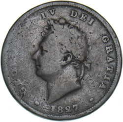 1827 Penny - George IV British Copper Coin